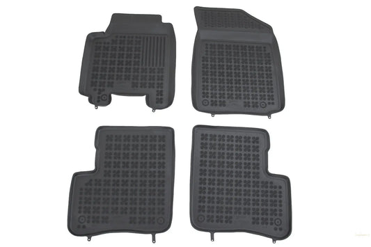 Gummi Fußmatte Schwarz Passend Für Toyota Yaris Xp10 Schrägheck (1999-2005) Rezaw Plast