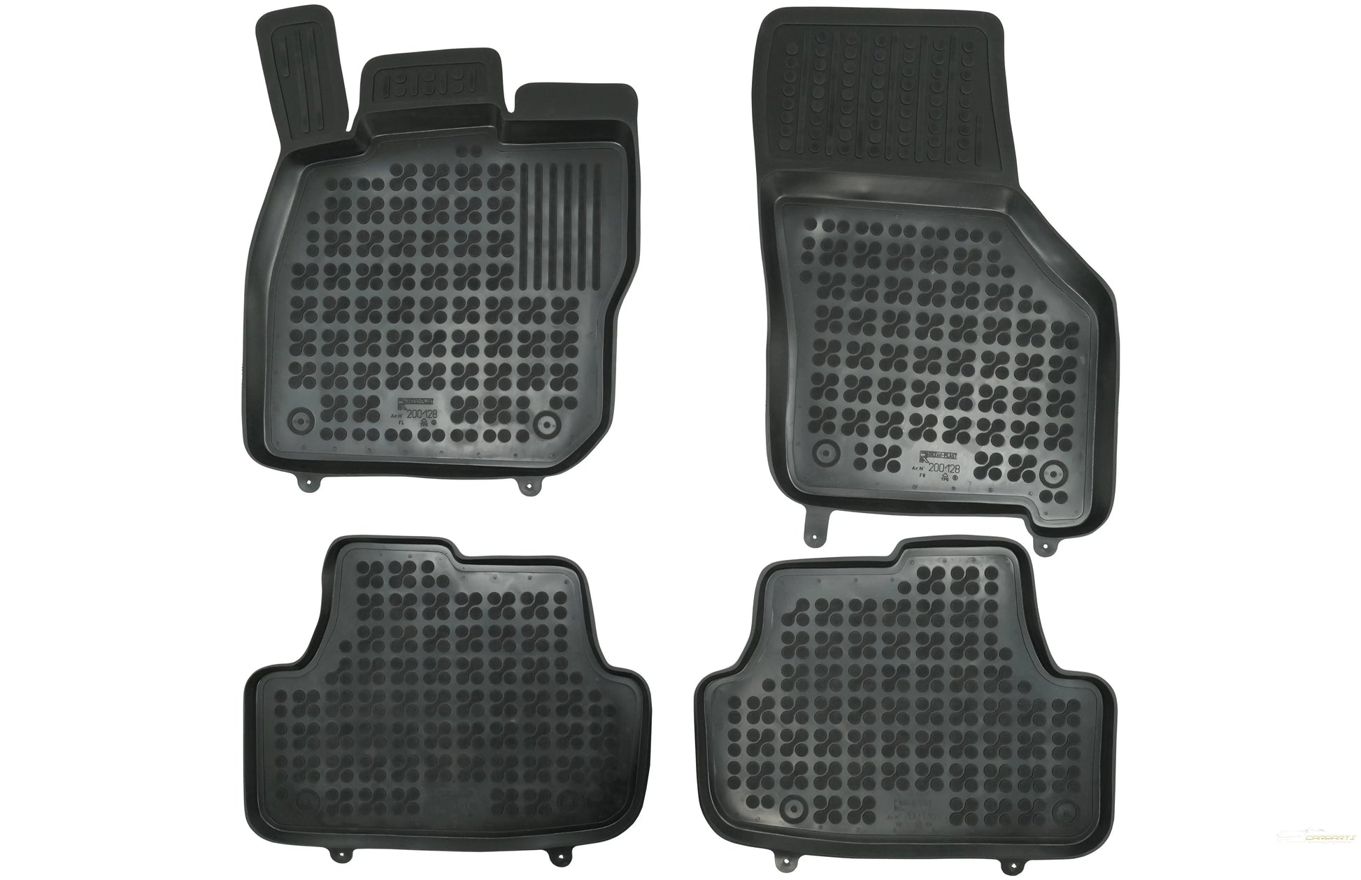 Gummi-Fußmatte Schwarz Passend Für VW Golf VII System Mild Hybrid (2019) Rezaw Plast