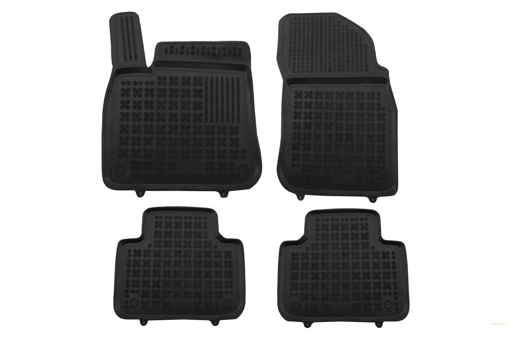 Gummi-Fußmatte Schwarz Passend Für VW Touareg III (2018-) 5-Sitzer Rezaw Plast