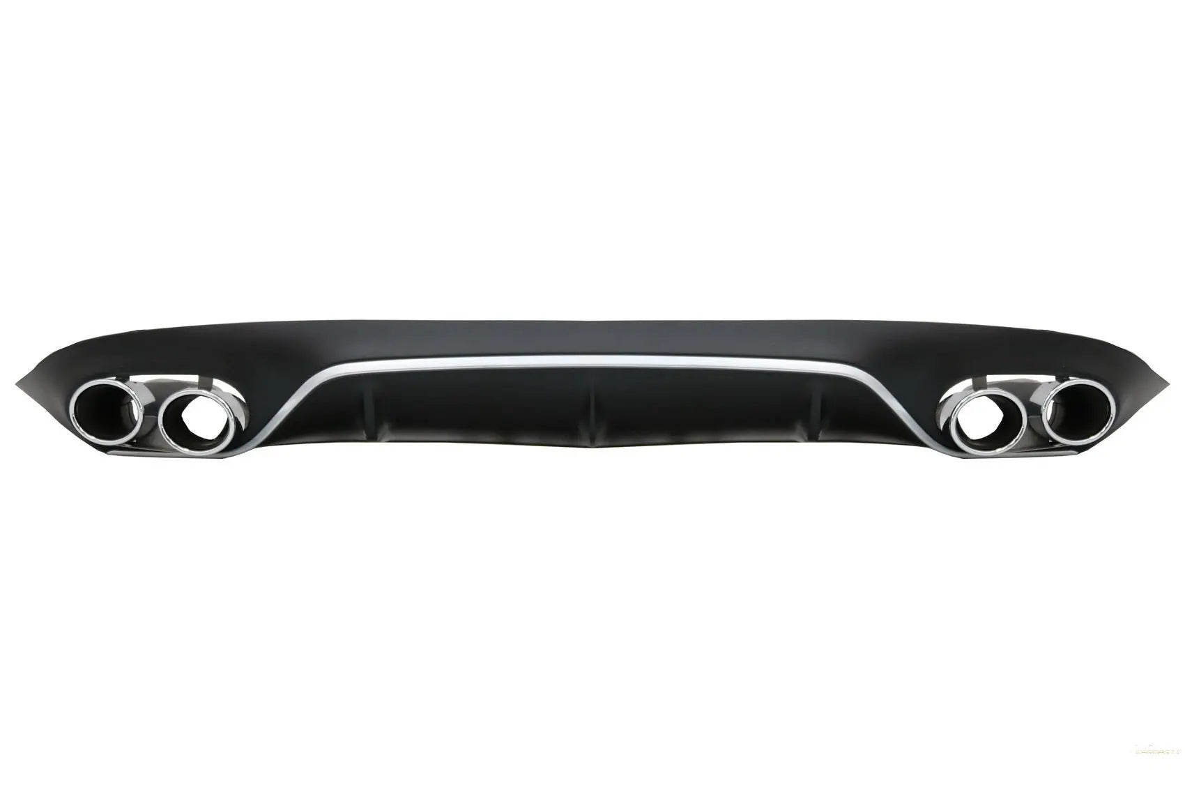 Heckdiffusor Mit Endrohren Passend Für Mercedes E-Klasse C238 A238 AMG Sport Line Coupé Cabrio (2016-2019) E53 Design Silver Edition KITT