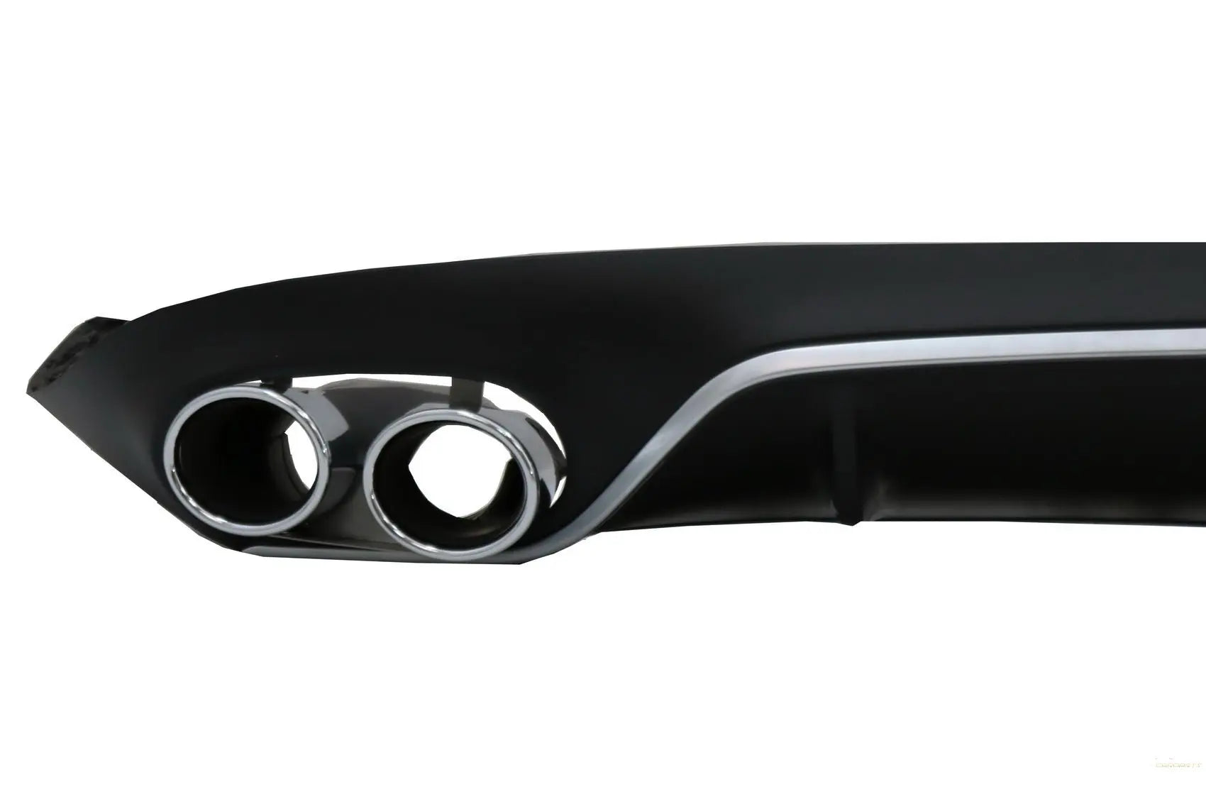 Heckdiffusor Mit Endrohren Passend Für Mercedes E-Klasse C238 A238 AMG Sport Line Coupé Cabrio (2016-2019) E53 Design Silver Edition KITT