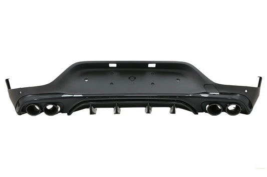 Heckdiffusor Mit Schwarzen Schalldämpferspitzen Passend Für Mercedes GLC Coupe Facelift C253 (2020-Up) GLC43 Design Night Package KITT