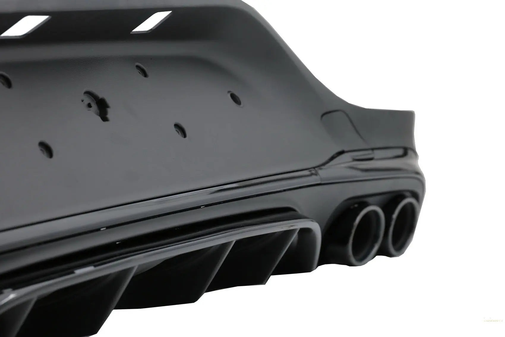 Heckdiffusor Mit Schwarzen Schalldämpferspitzen Passend Für Mercedes GLC Coupe Facelift C253 (2020-Up) GLC43 Design Night Package KITT