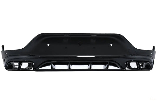 Heckdiffusor Mit Schwarzen Schalldämpferspitzen Passend Für Mercedes GLC Coupe Facelift C253 (2020) GLC63 Design KITT