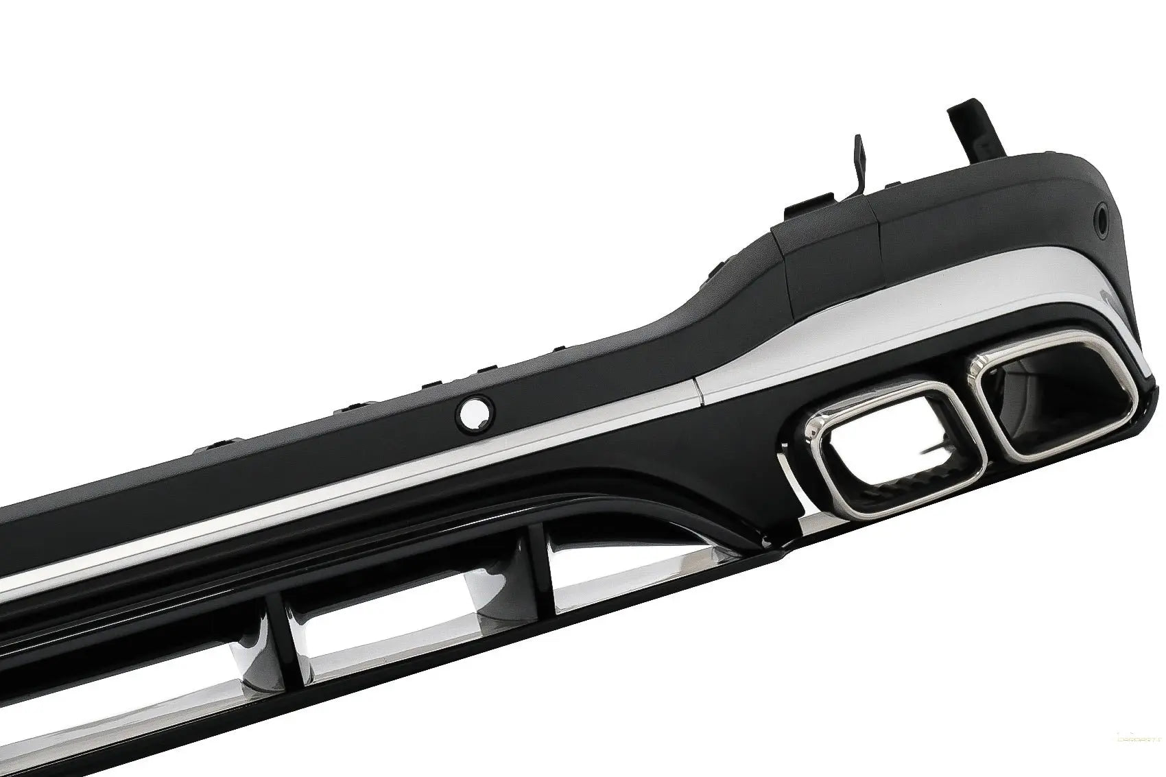 Heckdiffusor Mit Silbernen Endrohren Passend Für Mercedes GLC SUV X253 Facelift (2020) GLC63 Design KITT Specials