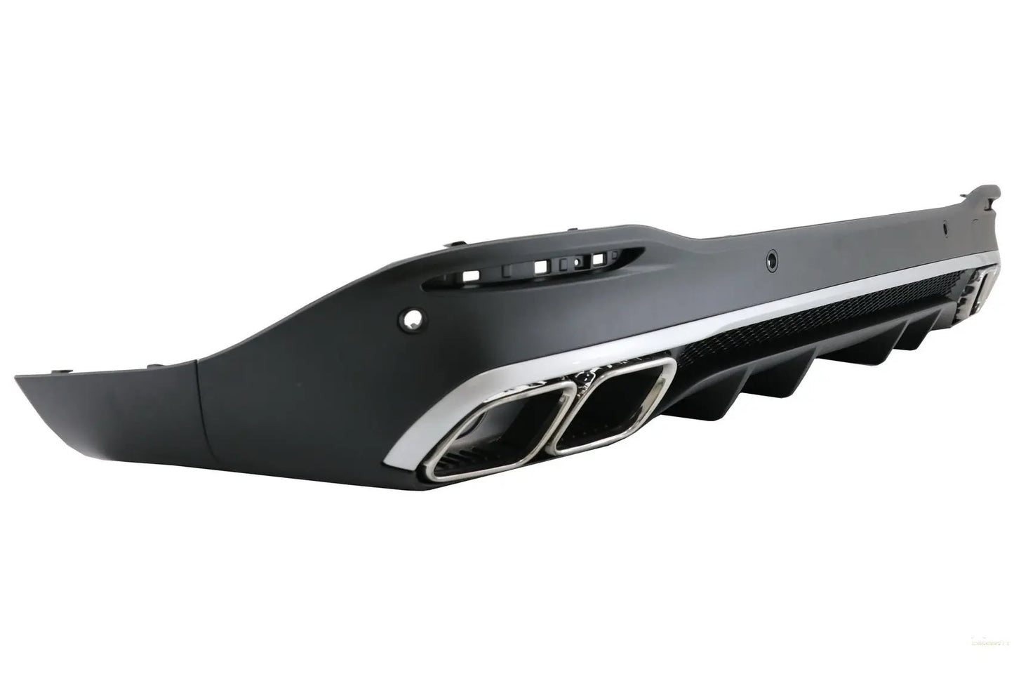 Heckdiffusor Mit Silbernen Endrohren Passend Für Mercedes GLE W167 SUV V167 Sport Line (2019-Up) GLE 63 Design KITT