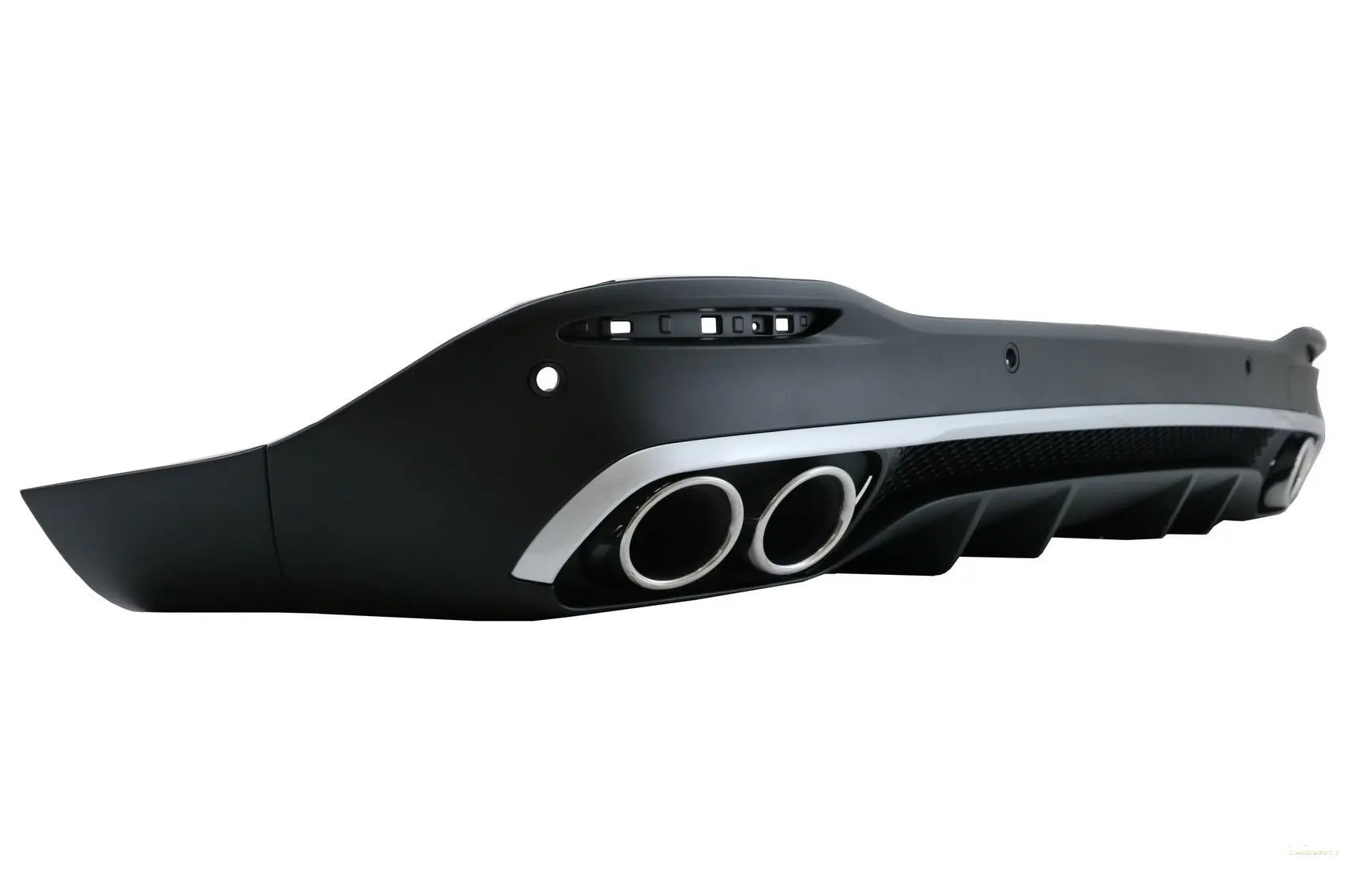 Heckdiffusor Mit Silbernen Endrohren Passend Für Mercedes GLE W167 SUV V167 Sport Line (2019-Up) GLE53 Design KITT