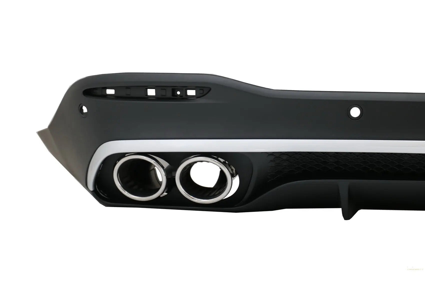 Heckdiffusor Mit Silbernen Endrohren Passend Für Mercedes GLE W167 SUV V167 Sport Line (2019-Up) GLE53 Design KITT