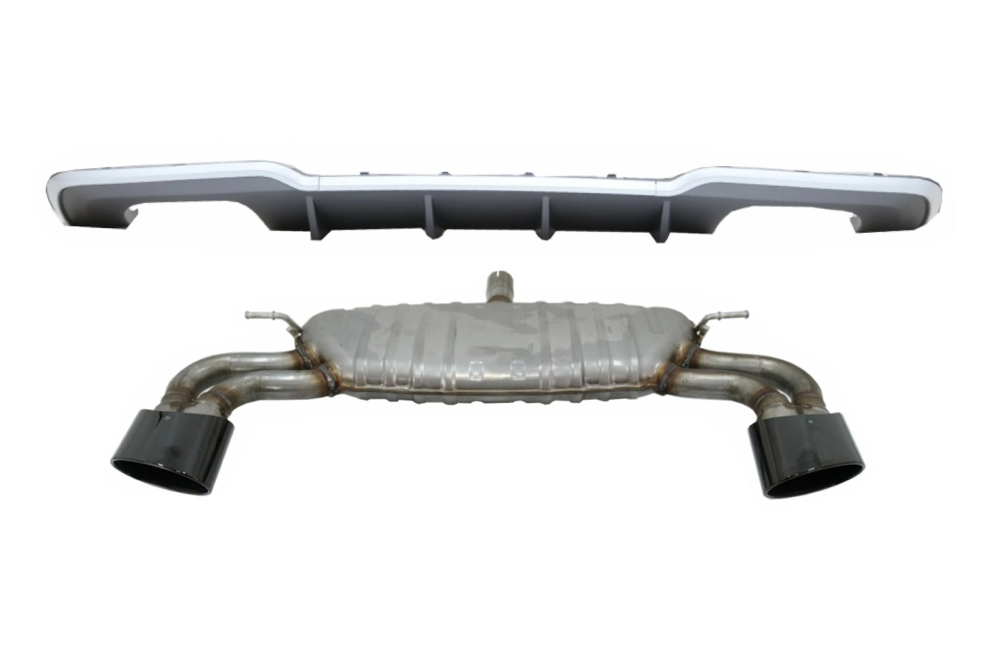 Heckschürze Diffusor Mit Abgasanlage Passend Für A3 8V Facelift Schrägheck / Sportback (2016-2019) S-Line Stoßstange S3 Design KITT