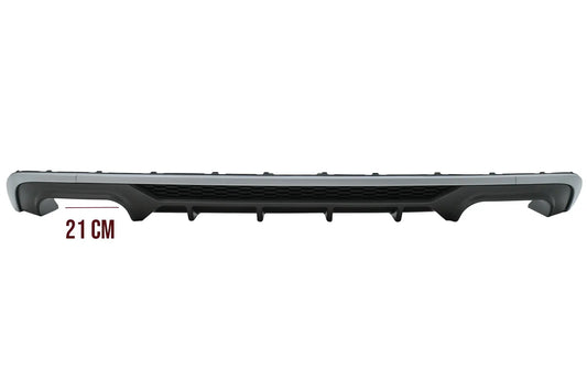 Heckschürze Diffusor Mit Abgasanlage Schwarz Passend Für Audi A3 8V Facelift Fließheck Sportback (2016-2019) Standardstoßstange (Se) S3 Design KITT