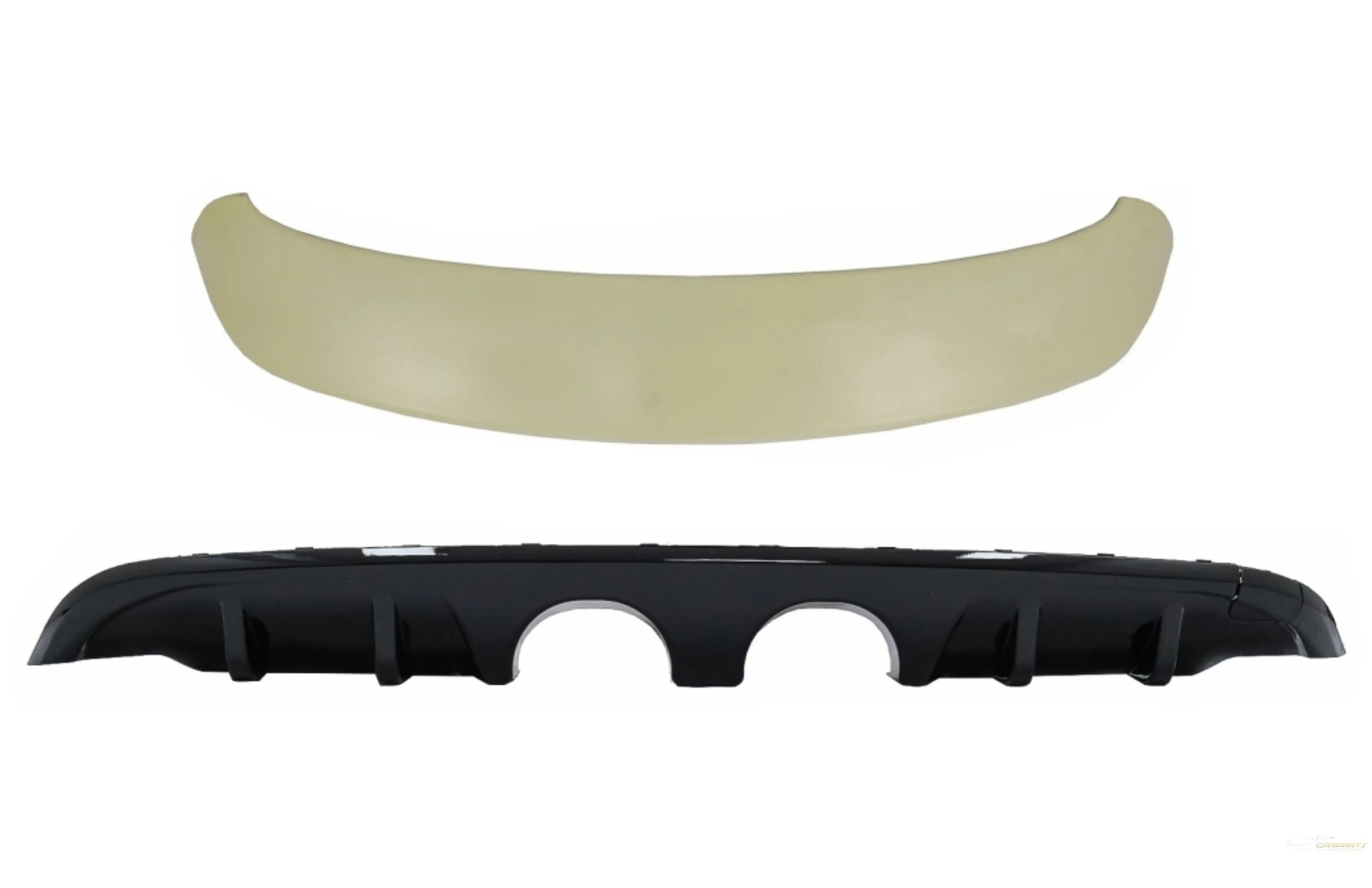 Heckschürze Diffusor Mit Dachspoiler Passend Für VW Golf 6 VI (2008-2012) R20 Look Nur Für Serienstoßstange KITT