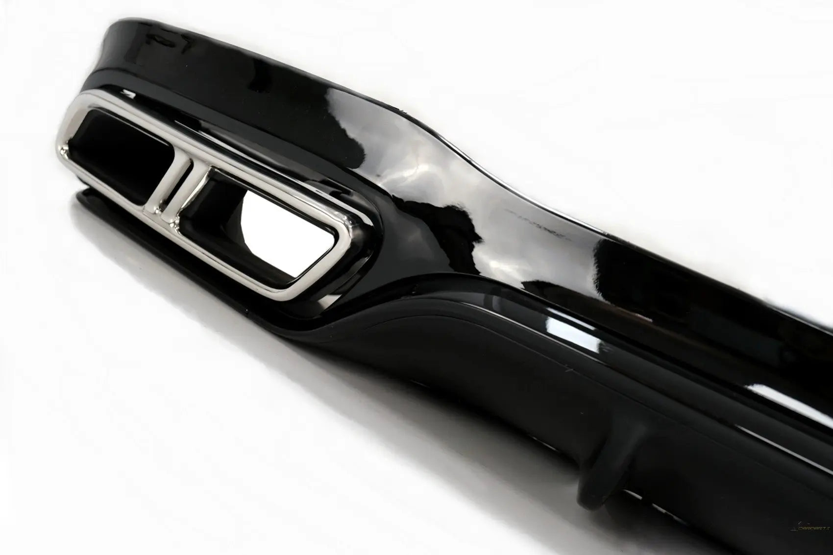 Heckschürze Luftdiffusor Schwarz Mit Auspuffendrohren Chrom Passend Für Mercedes E-Klasse W213 (2016-Up) E63s Design KITT
