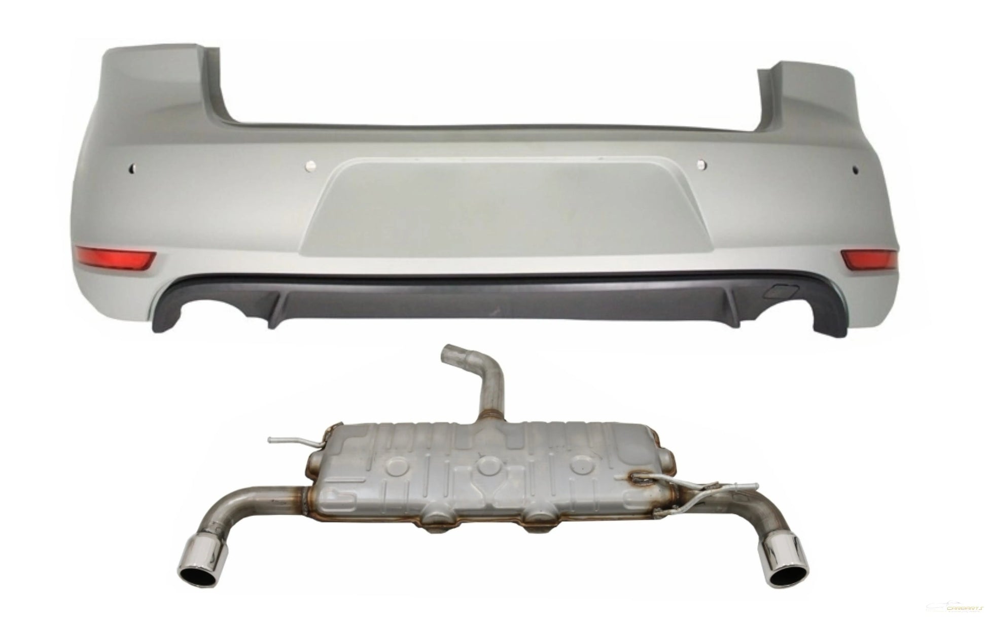 Heckschürze Mit Kompletter Auspuffanlage Passend Für VW Golf 6 VI (2008-2012) GTI-Design KITT