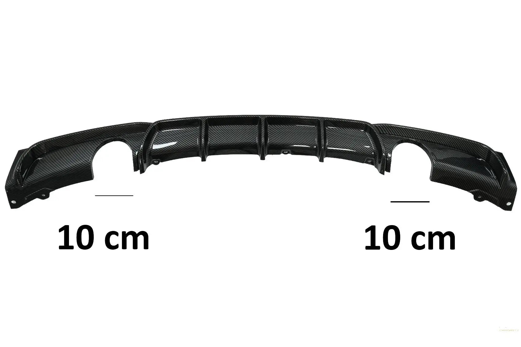Heckschürze Spoiler Volant Diffusor Doppelauslass Für Einzelauspuff Passend Für BMW 3er F30 F31 (2011-2019) M Performance Design Carbonfolie KITT