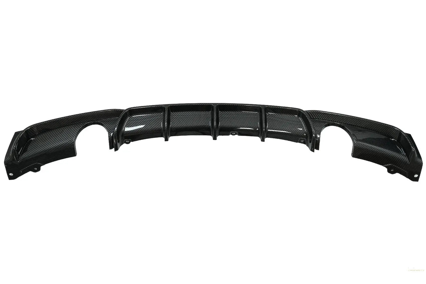 Heckschürze Spoiler Volant Diffusor Doppelauslass Für Einzelauspuff Passend Für BMW 3er F30 F31 (2011-2019) M Performance Design Carbonfolie KITT