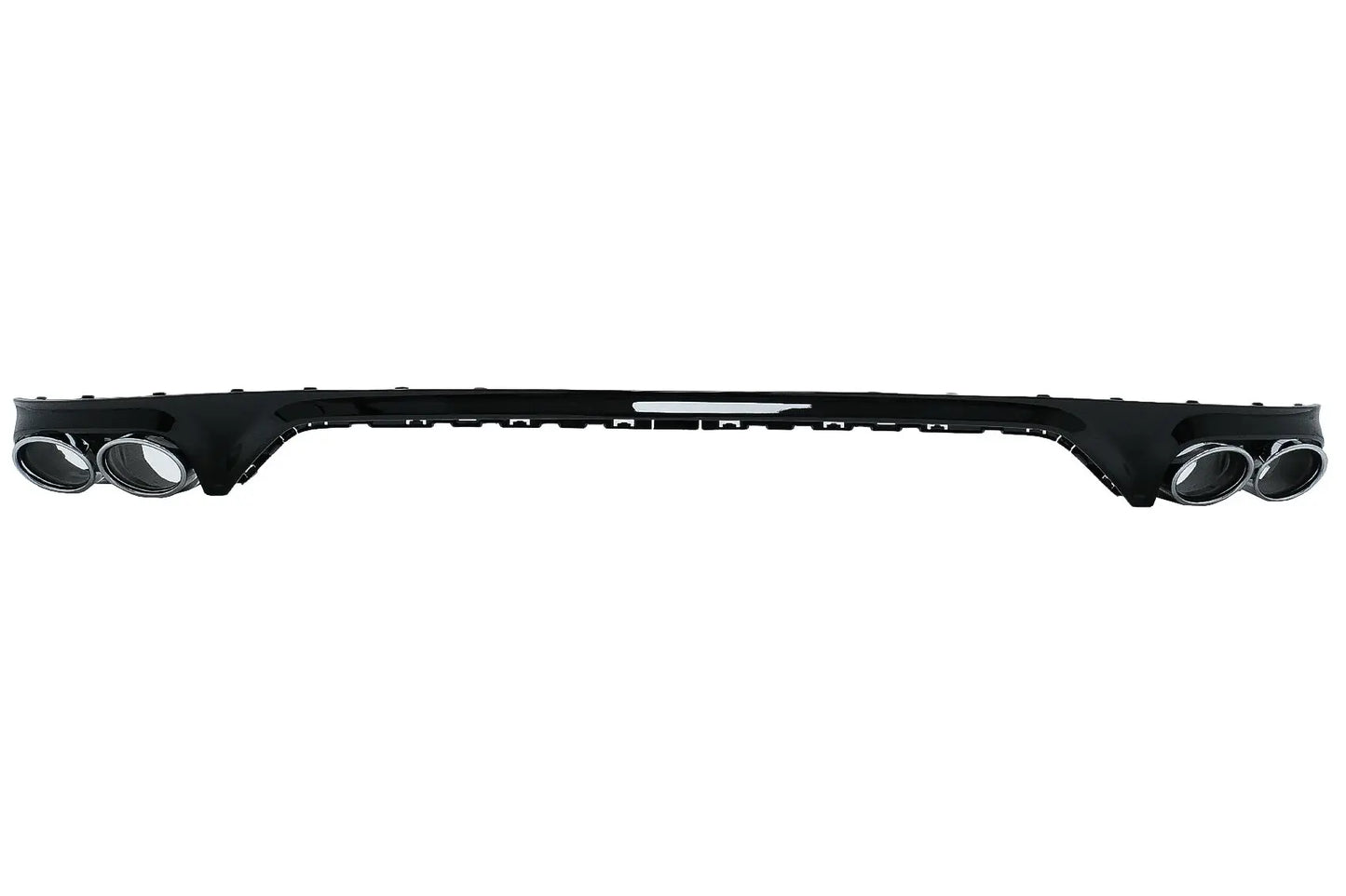 Heckschürze Spoiler Volant Diffusor Doppelauslass Passend Für Audi Q8 S-Line (2018-) Silberne Spitzen KITT