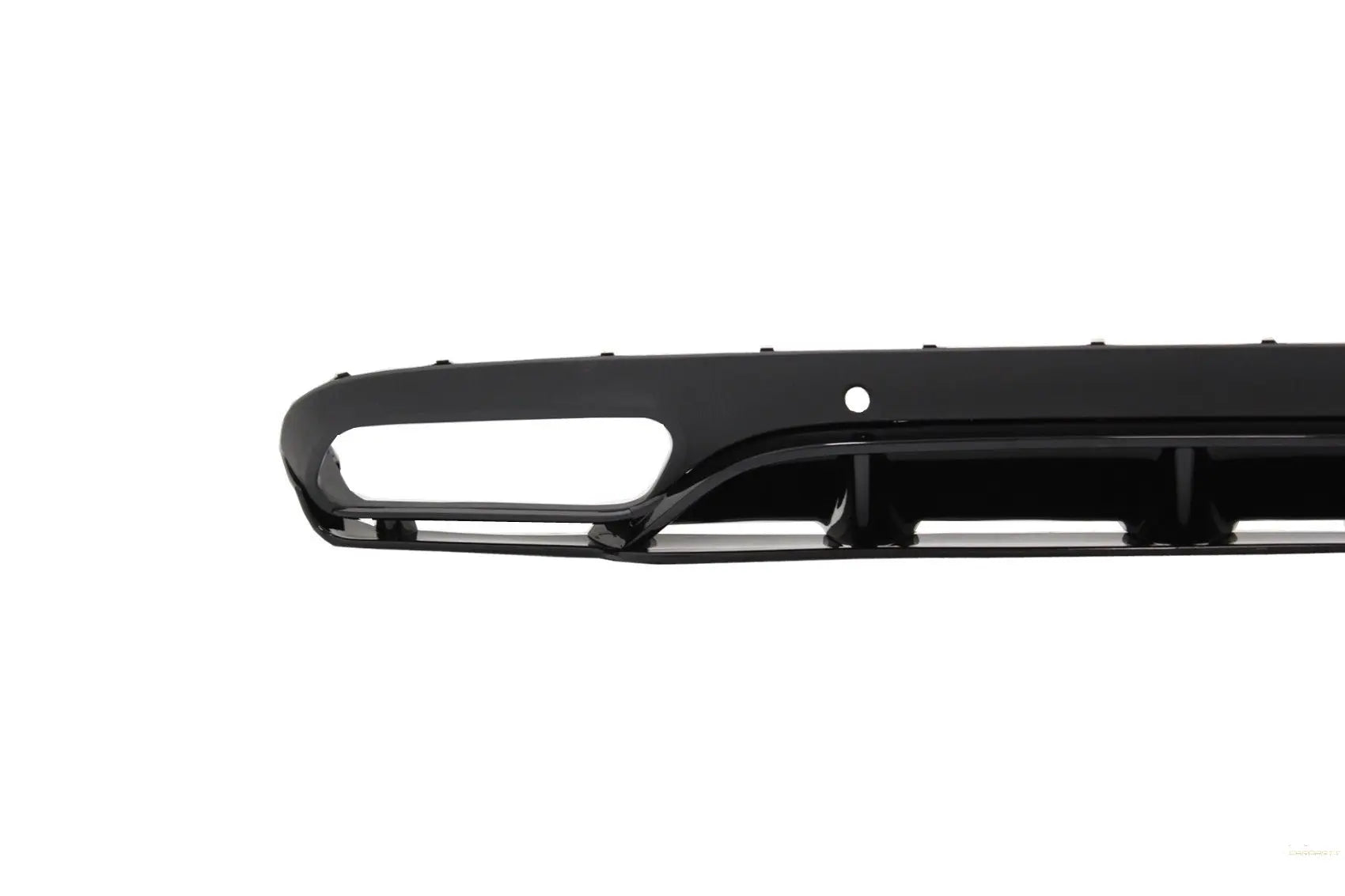 Heckschürzendiffusor Mit Auspuffendrohren Passend Für Mercedes C-Klasse C205 A205 Coupé Cabriolet (2014-2019) C63 Edition 1 Design Schwarz KITT