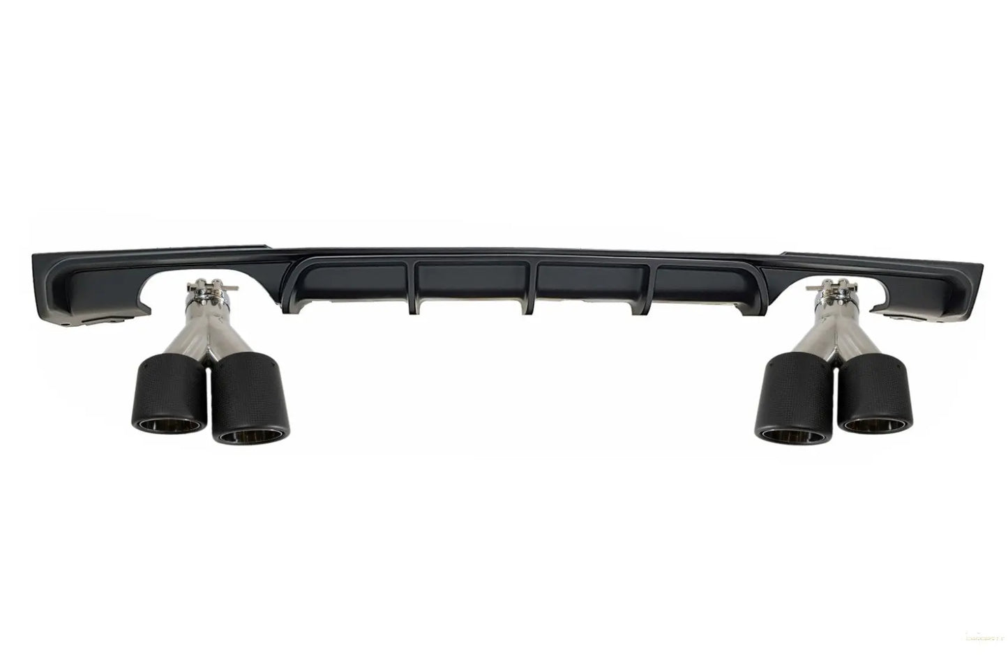 Heckschürzendiffusor Twin Double Outlet Mit Endrohrblenden Kohlefaser Matt Passend Für BMW 3er F30 F31 (2011) M Design KITT