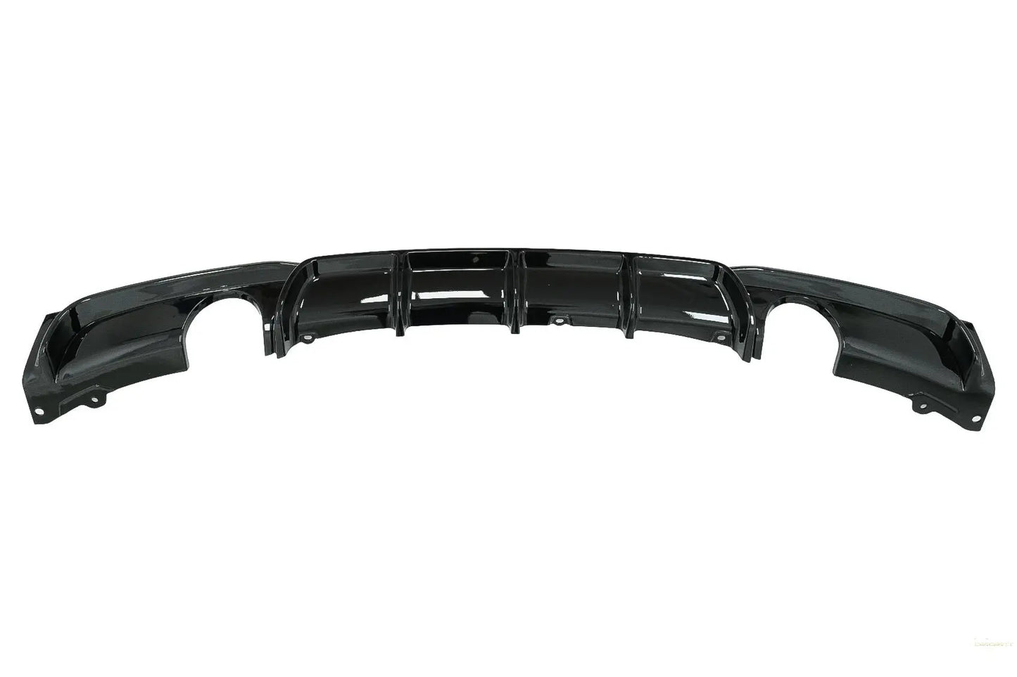 Heckschürzenspoiler Volant Diffusor Doppelauslass Für Einzelauspuff Passend Für BMW 3er F30 F31 (2011-2019) M Design Piano Black KITT