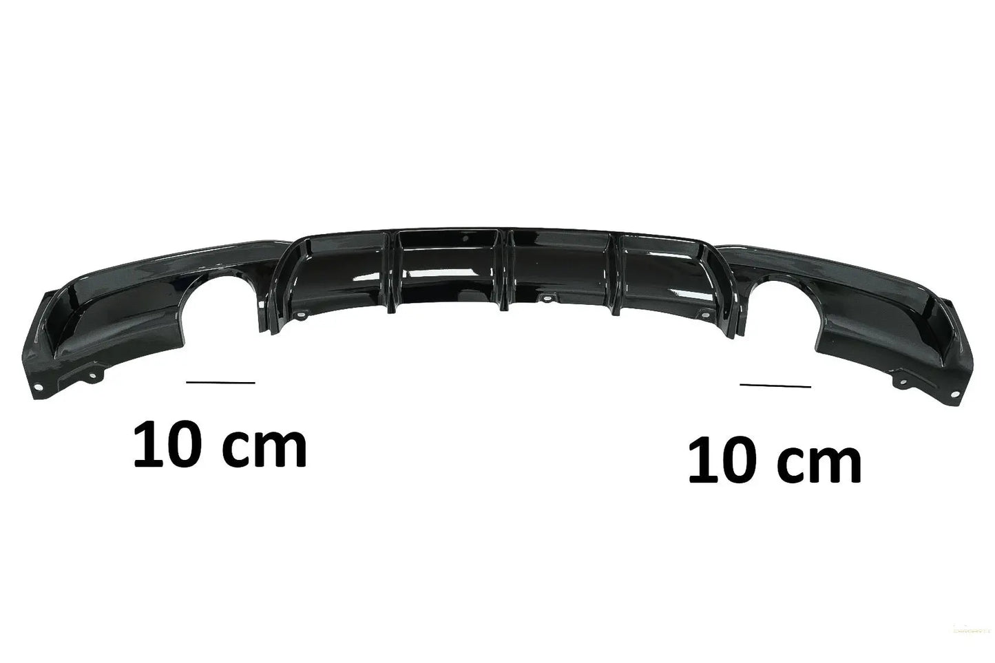 Heckschürzenspoiler Volant Diffusor Doppelauslass Für Einzelauspuff Passend Für BMW 3er F30 F31 (2011-2019) M Design Piano Black KITT
