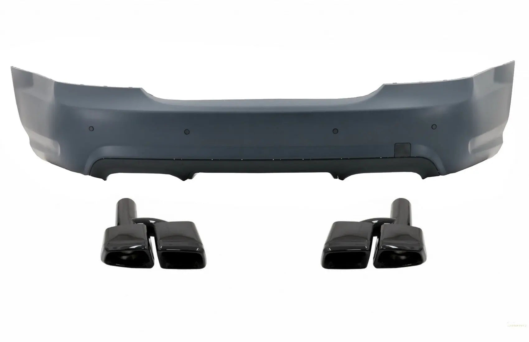 Heckstoßstange Mit Endschalldämpfer Schwarz Passend Für Mercedes S-Klasse W221 (2005-2010) S65 Design KITT