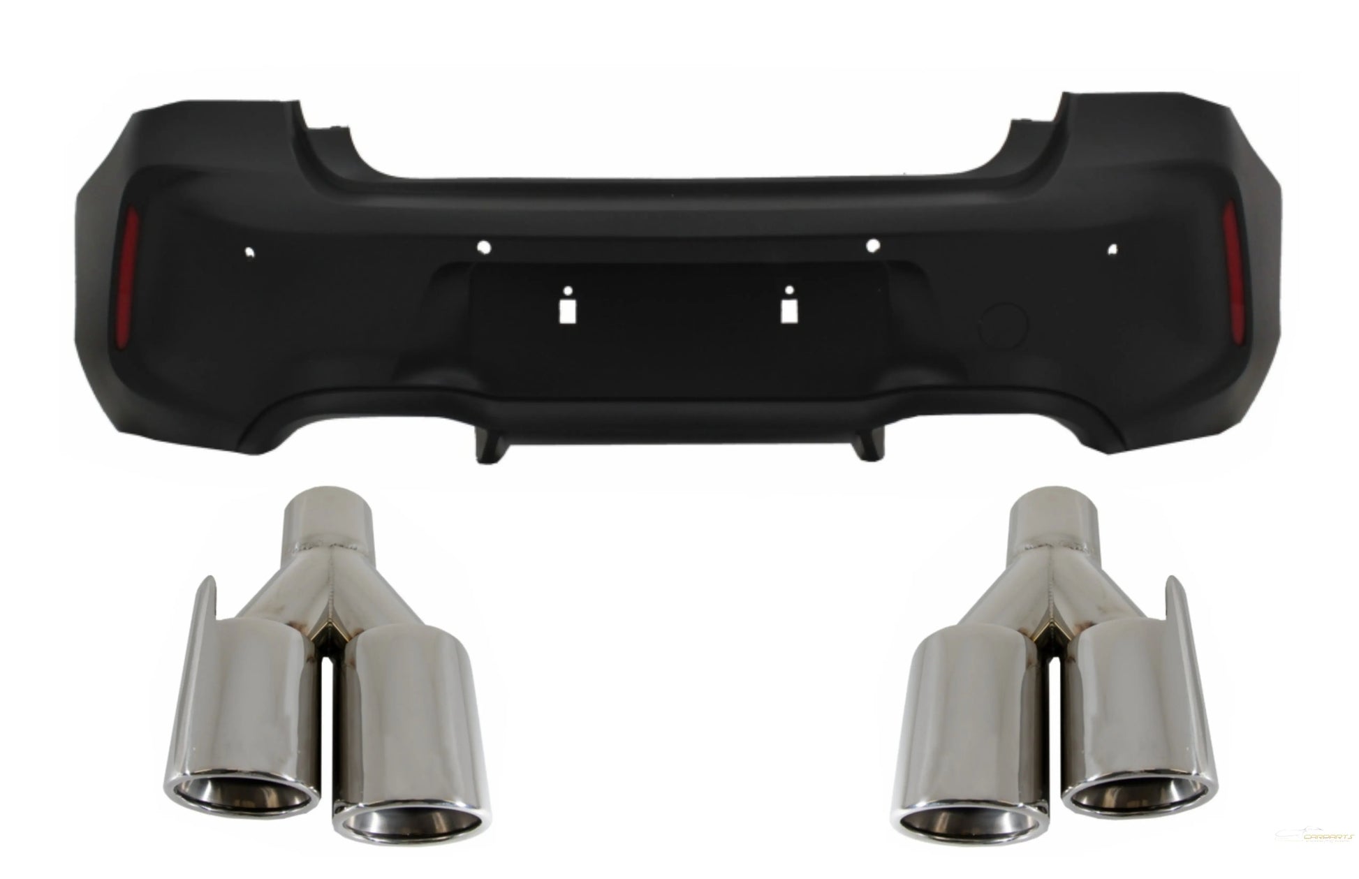 Heckstoßstange Passend Für BMW 1er F20 F21 LCI (2015-06.2019) Mit Endschalldämpfer Endrohren Quad M2 Design KITT