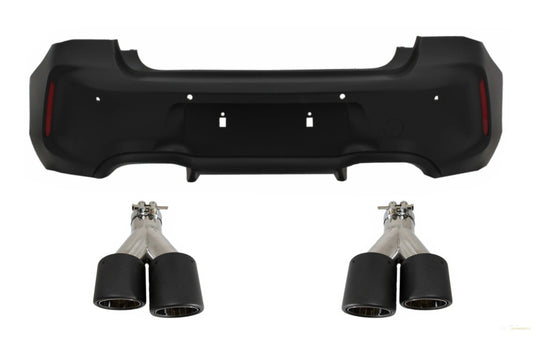 Heckstoßstange Passend Für BMW 1er F20 F21 LCI (2015-06.2019) Mit Zwei Doppelauspuffrohren Aus Kohlefaser Im M2-Design KITT