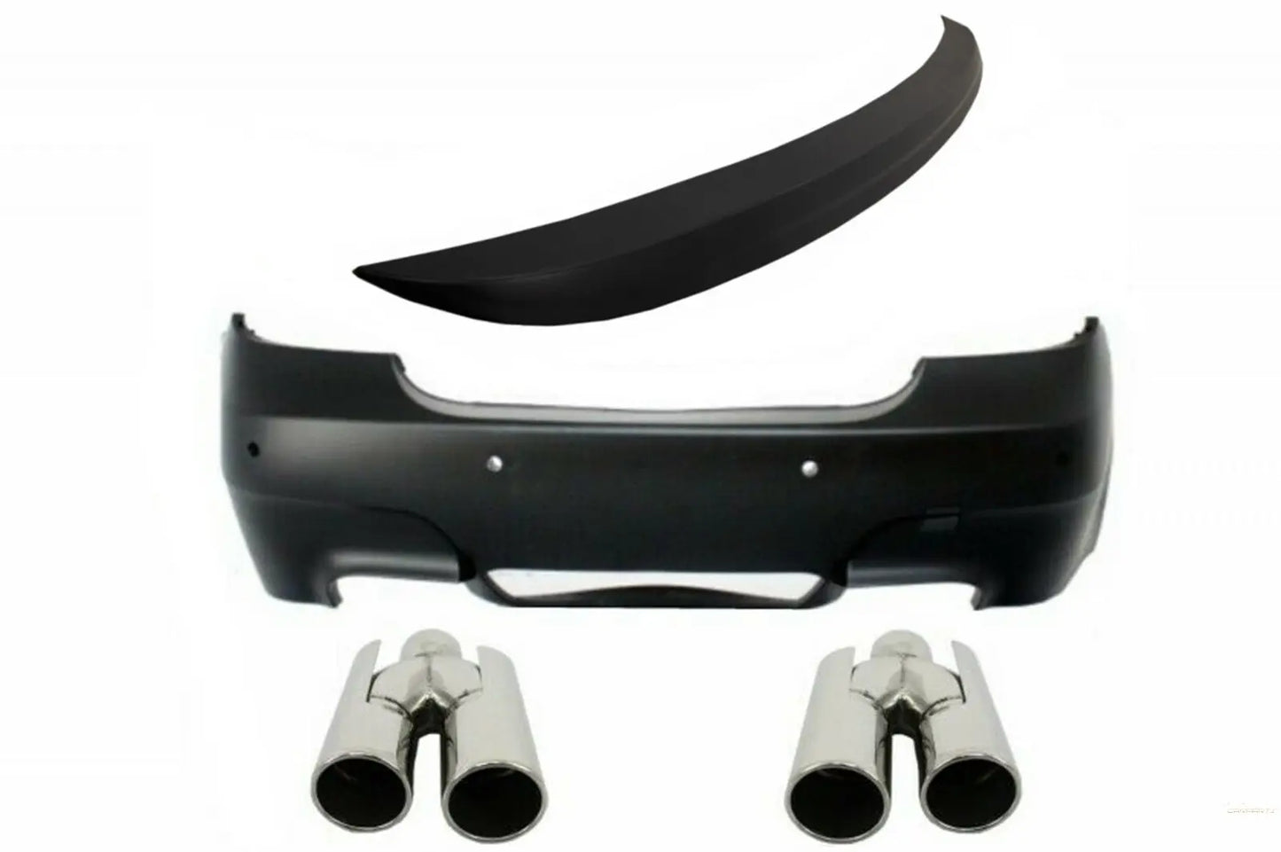 Heckstoßstange Passend Für BMW 5er E60 (2003-2007) M5 Design Mit Endschalldämpfer Und Heckspoiler KITT