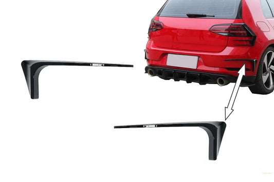 Heckstoßstange Splitter Finnen Nebelscheinwerfer Passend Für VW Golf 7.5 (2017-2019) KITT