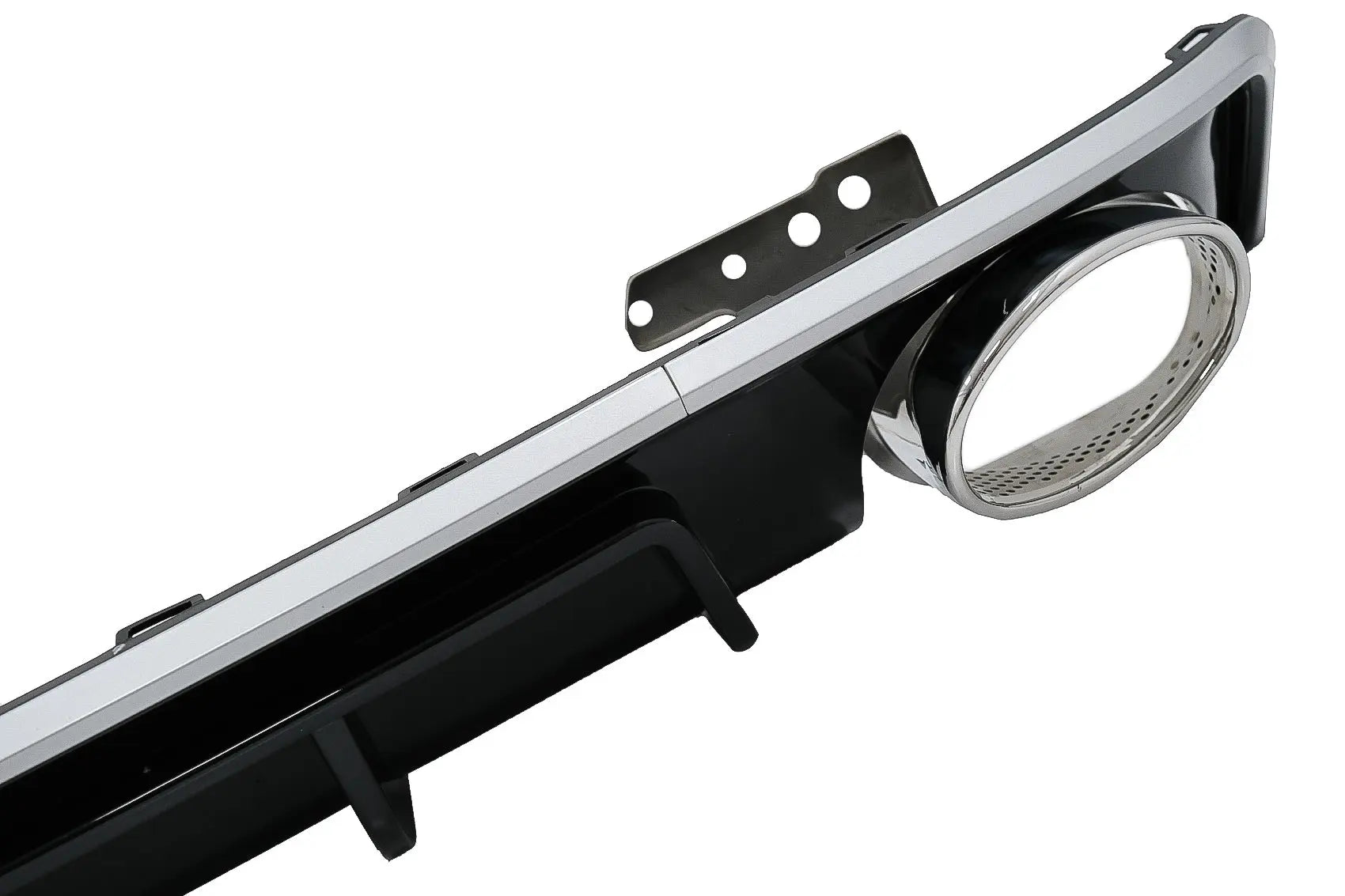 Heckstoßstange Volant Diffusor & Endrohre Passend Für Audi A6 C8 4k Avant Sedan (2018-Up) RS6 Design Silber KITT