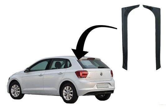 Kofferraum Heckscheibenspoiler Passend Für VW Polo Aw Mk6 (2018) Piano Black KITT