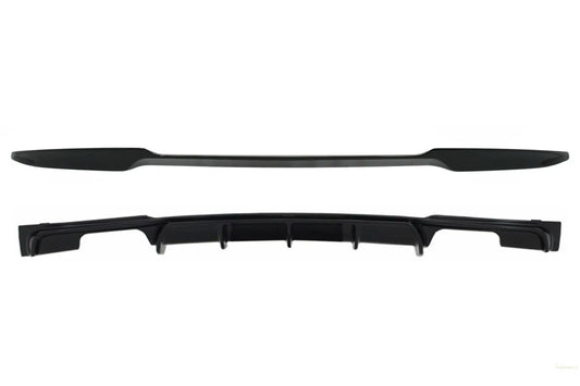 Kofferraumspoiler Mit Heckschürzenspoiler Volant Diffusor Doppelauslass Passend Für BMW 3er F30 (2011-2019) M4 Csl Performance Design Piano Black KITT