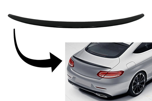 Kofferraumspoiler Passend Für Mercedes C-Klasse Coupe C205 (2014-2019) Piano Schwarz KITT