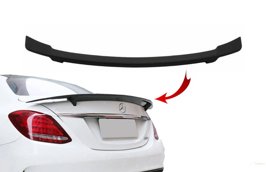 Kofferraumspoiler Passend Für Mercedes C-Klasse W205 (2014-2020) GTs-Design Mattschwarz KITT