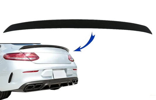 Kofferraumspoiler Passend Für Mercedes C238 E-Klasse Coupé (2016) Design Mattschwarz KITT