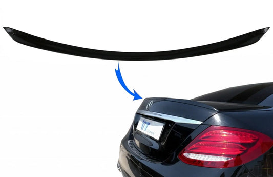 Kofferraumspoiler Passend Für Mercedes E-Klasse W213 (2016) Piano Schwarz KITT