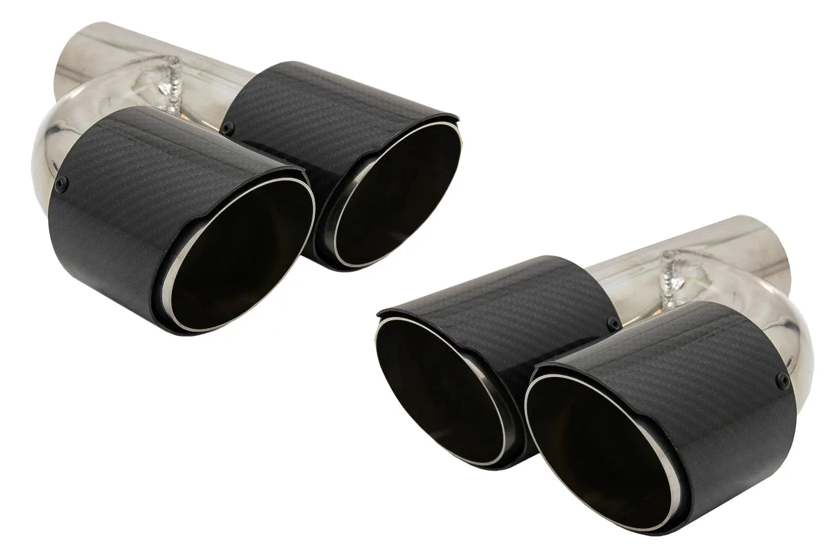 Kohlefaser-Auspuffendstücke, Polierter Look, Einlass 6,3 Cm KITT Professional Exhaust Systems