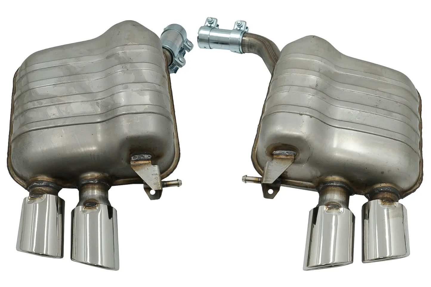 Komplette Auspuffanlage Mit Zwei Schalldämpfern Passend Für Audi Q5 8R (11.2008-2016) Chrom KITT Professional Exhaust Systems