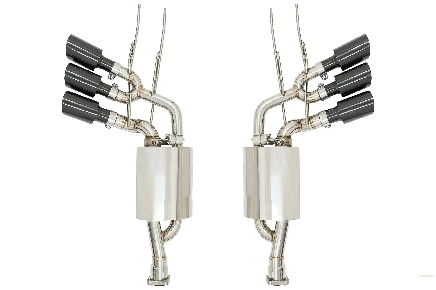 Komplette Auspuffanlage Passend Für Mercedes G-Klasse W463 (2009-2018) G500 G55 G63 G65 Dreifach Schwarze Schalldämpferspitzen Mit Valvetronic KITT Specials