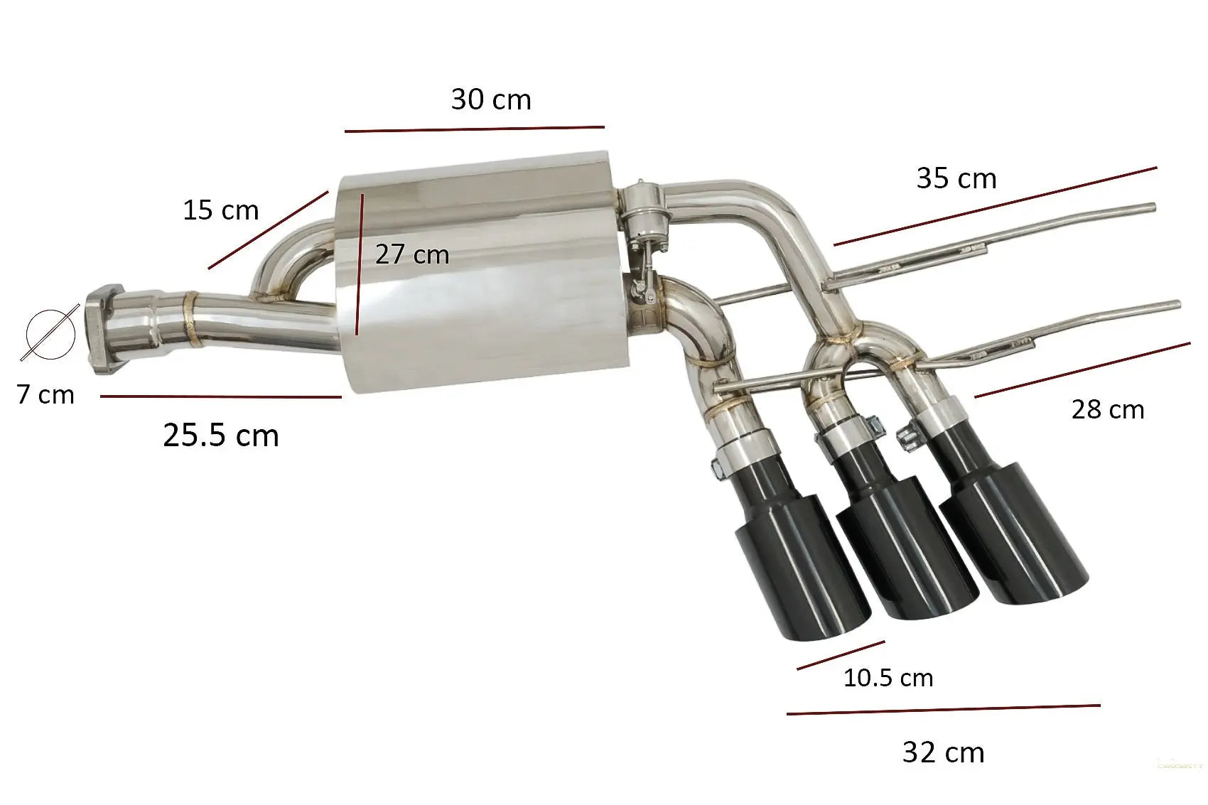 Komplette Auspuffanlage Passend Für Mercedes G-Klasse W463 (2009-2018) G500 G55 G63 G65 Dreifach Schwarze Schalldämpferspitzen Mit Valvetronic KITT Specials