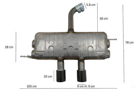 Komplette Auspuffanlage Passend Für VW Golf 5 R32 (2003-2007) Golf 6 R20 (2008-2013) Schalldämpfer Ab Kat R20 R32 Piano Schwarz KITT Specials