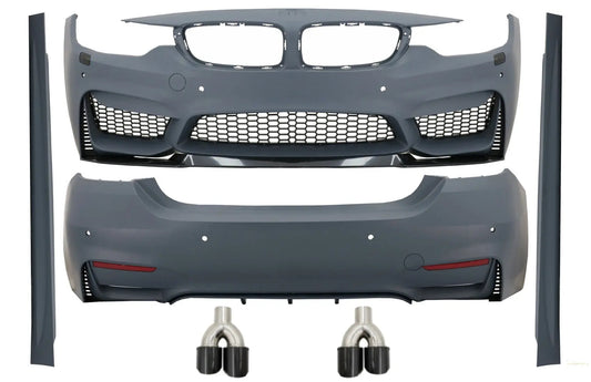 Komplettes Body-Kit Passend Für BMW 4er F32 F33 Coupé Cabrio (2013) Mit Auspuffendrohren Aus Kohlefaser Im M4-Design KITT