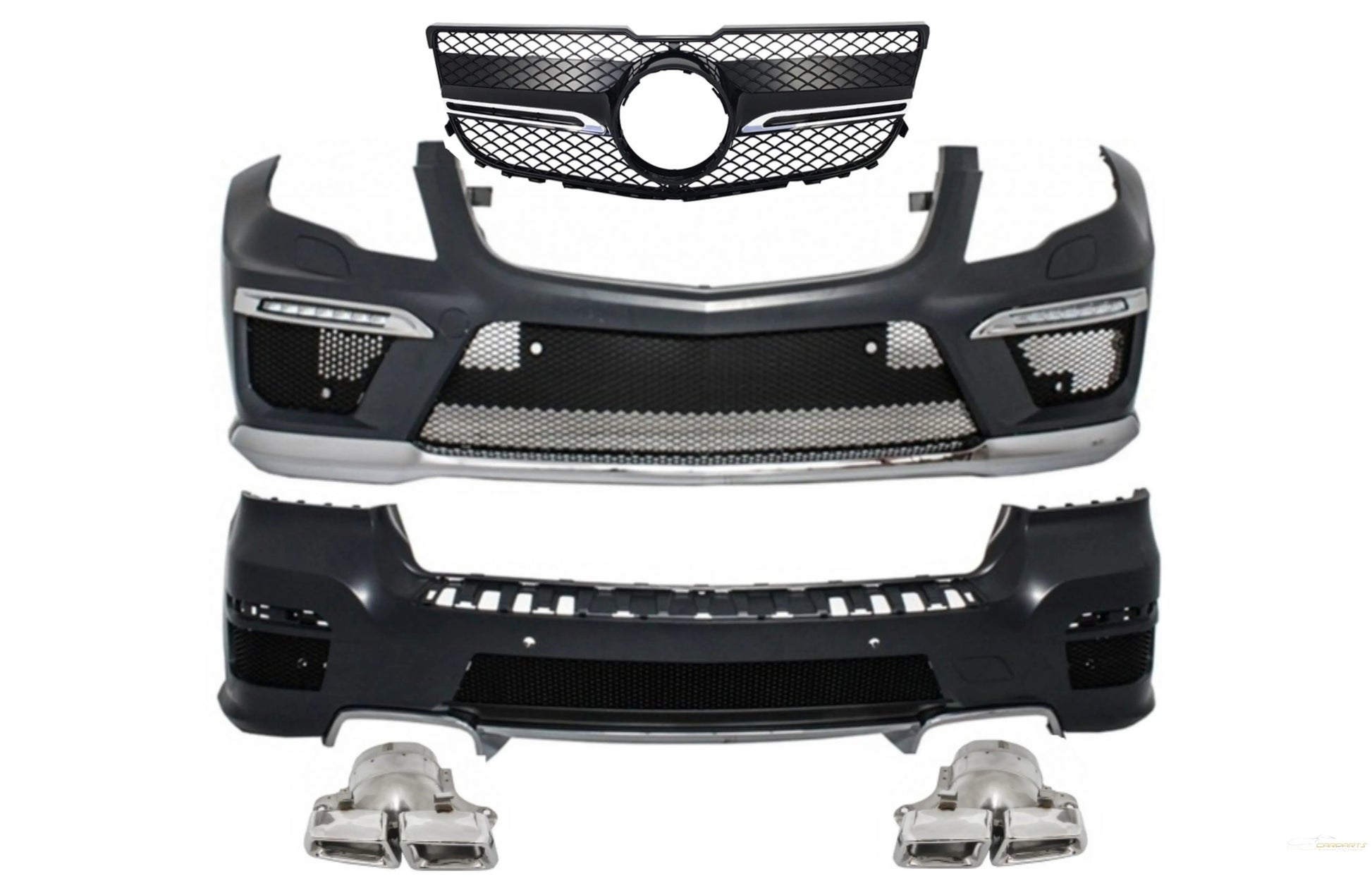 Komplettes Bodykit Mit Frontgrill Schwarz Passend Für Mercedes GLK X204 (2013-2015) Facelift Design KITT