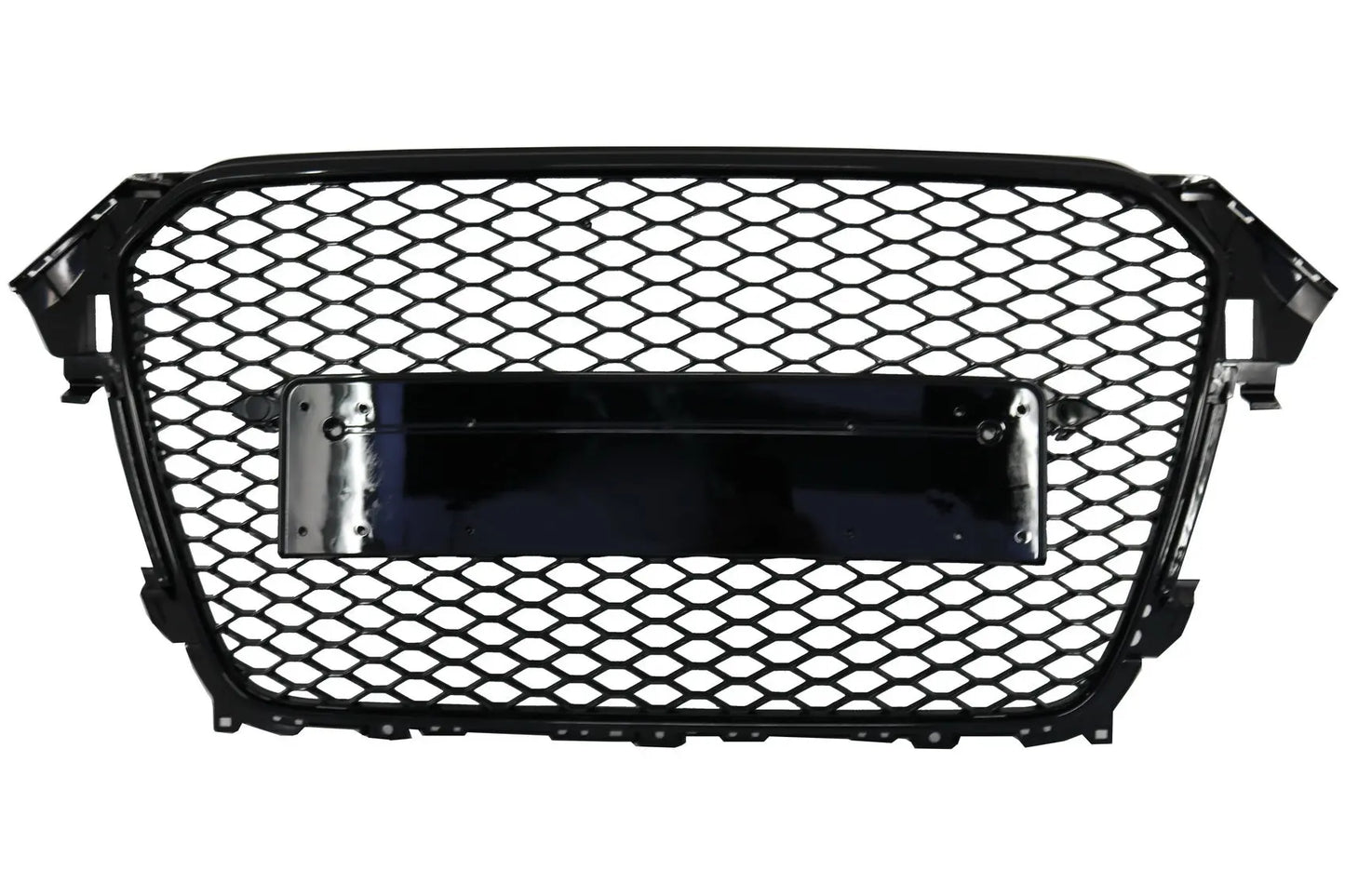 Kühlergrill Ohne Emblem Passend Für Audi A4 B8 Facelift (2012-2015) RS Design Honeycomb Piano Black Mit PDC-Covern KITT Specials
