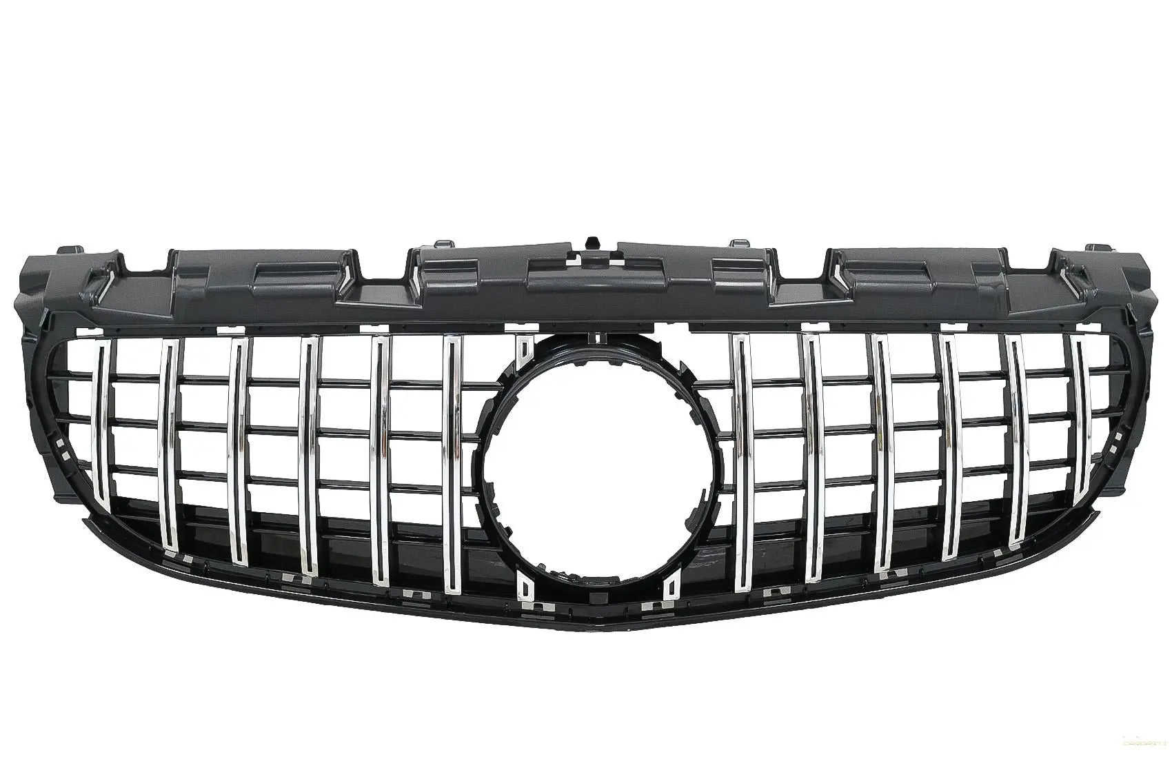 Kühlergrill Passend Für MercedeS SLC-Klasse R172 Facelift (2016-2019) GT-R Panamericana Design Schwarz Verchromt KITT EU