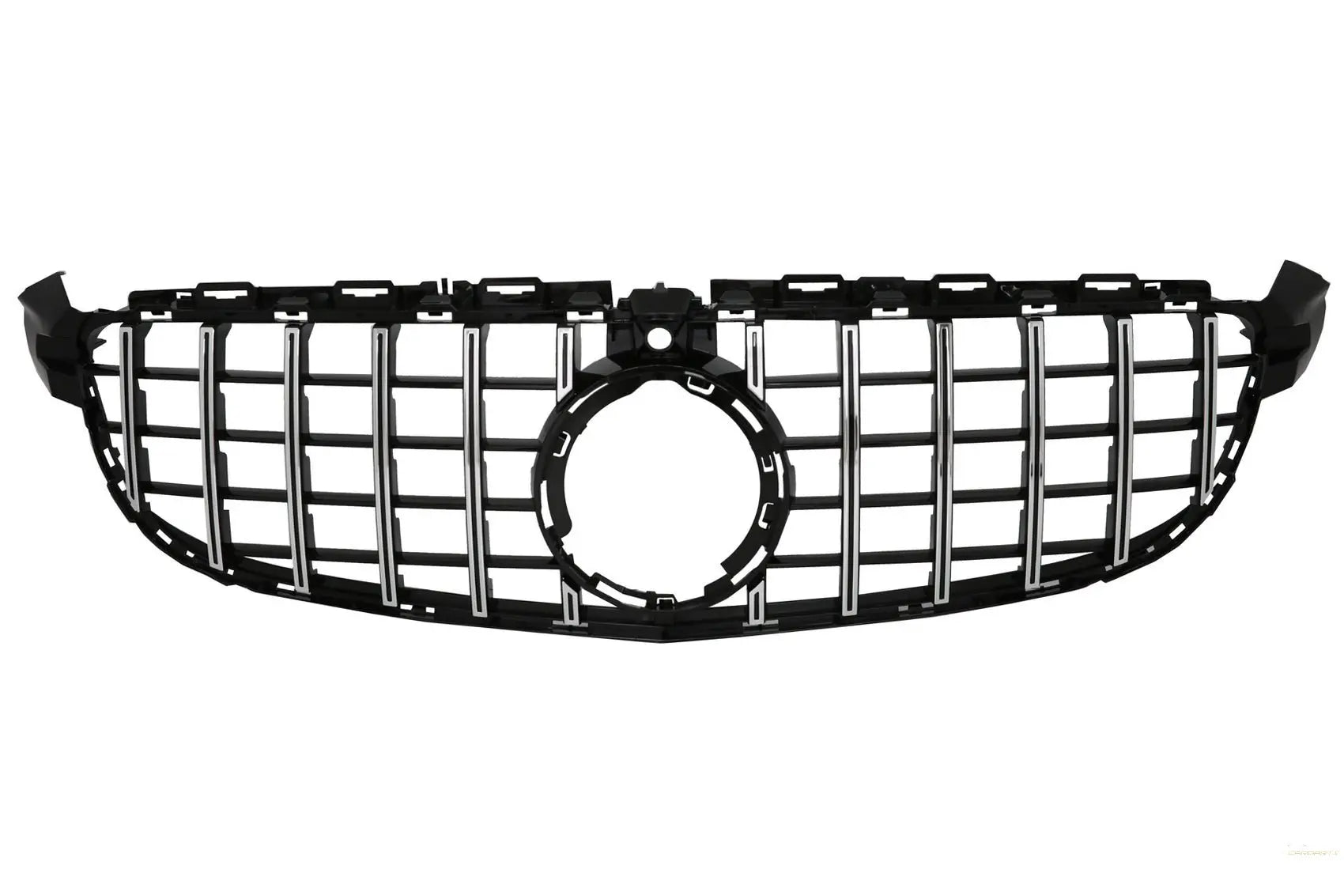 Kühlergrill Passend Für Mercedes C-Klasse C63 W205 Limousine S205 T-Modell A205 Cabriolet C205 Coupé (03.2018-2020) Mit Kamera Schwarz Verchromt KITT