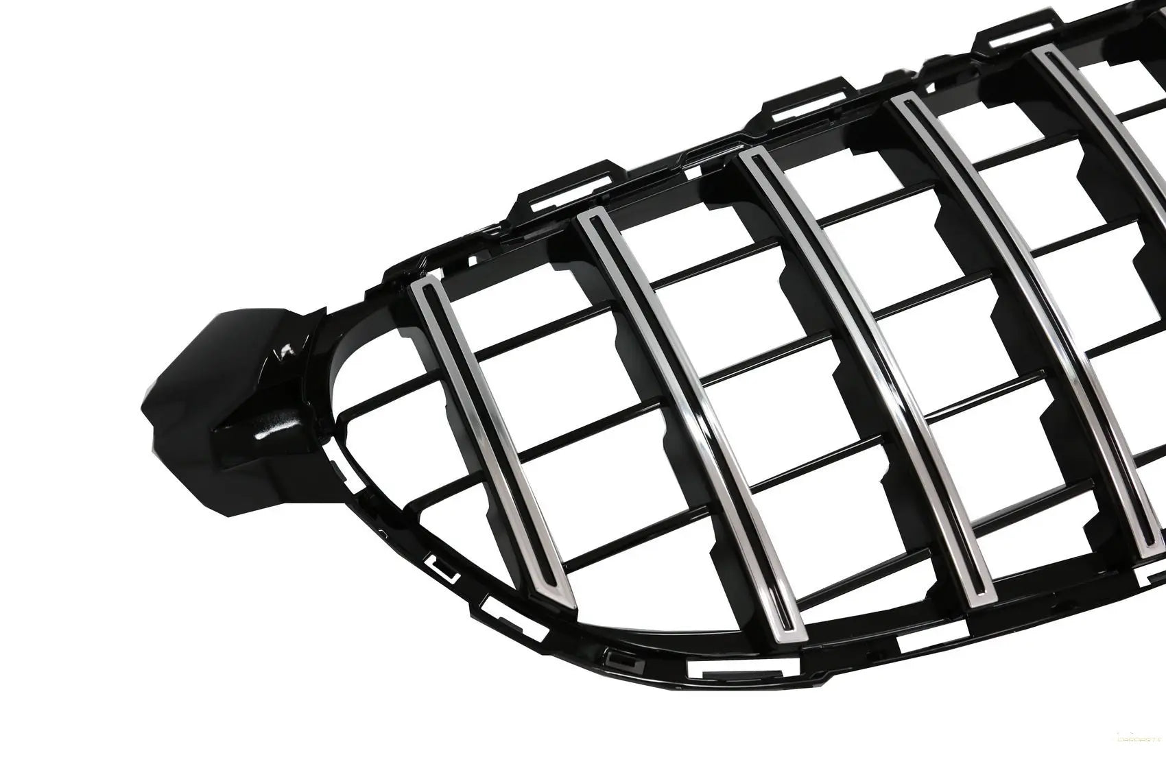 Kühlergrill Passend Für Mercedes C-Klasse C63 W205 Limousine S205 T-Modell A205 Cabriolet C205 Coupé (03.2018-2020) Mit Kamera Schwarz Verchromt KITT