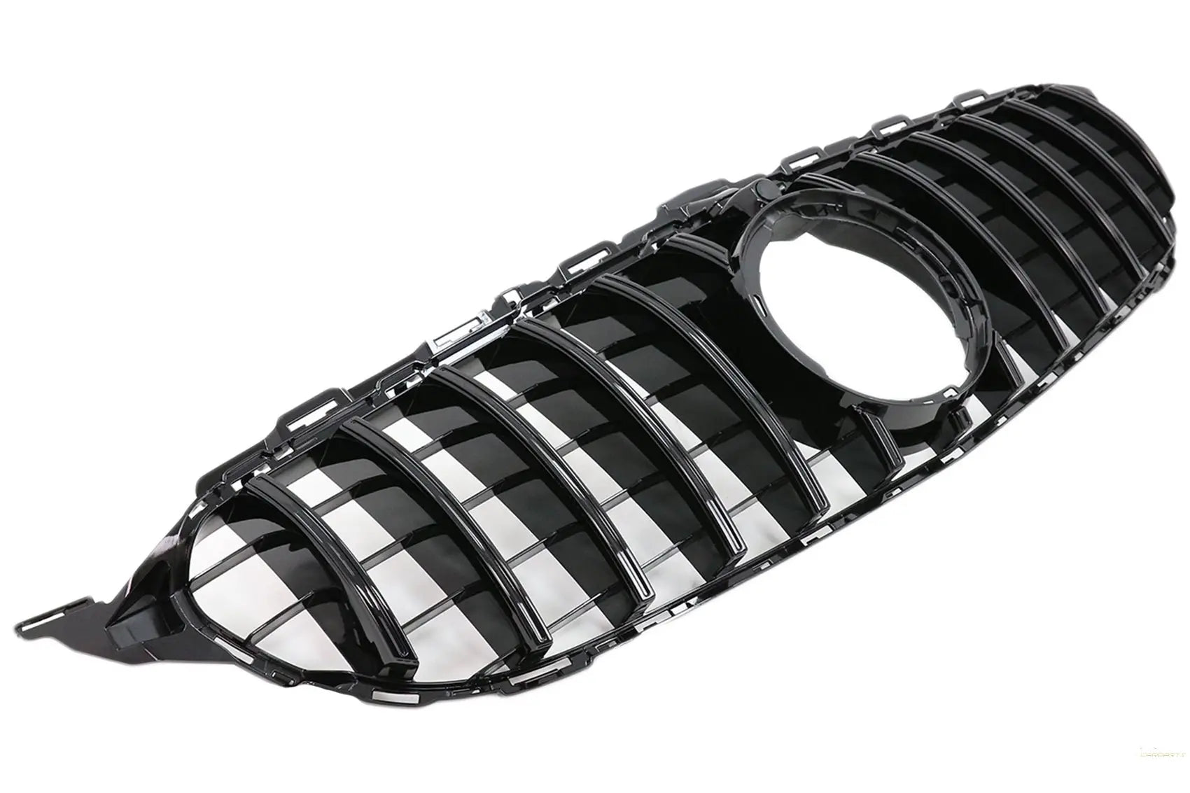 Kühlergrill Passend Für Mercedes C-Klasse W205 Limousine S205 T-Modell A205 Cabriolet C205 Coupé Facelift (03.2018-2020) Schwarz KITT