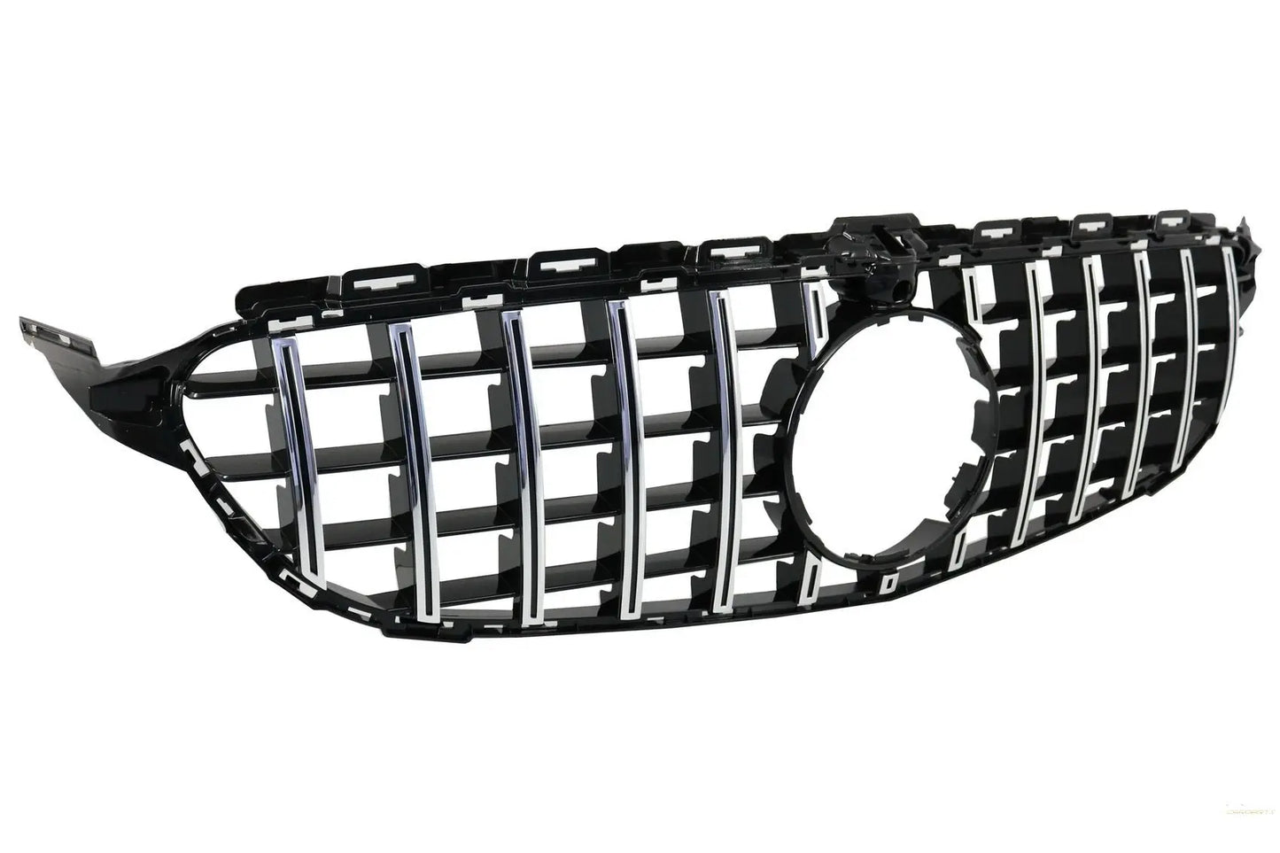 Kühlergrill Passend Für Mercedes C-Klasse W205 S205 A205 C205 (2014-2018) GT-R Panamericana Design Chrom Mit 360 Kamera KITT