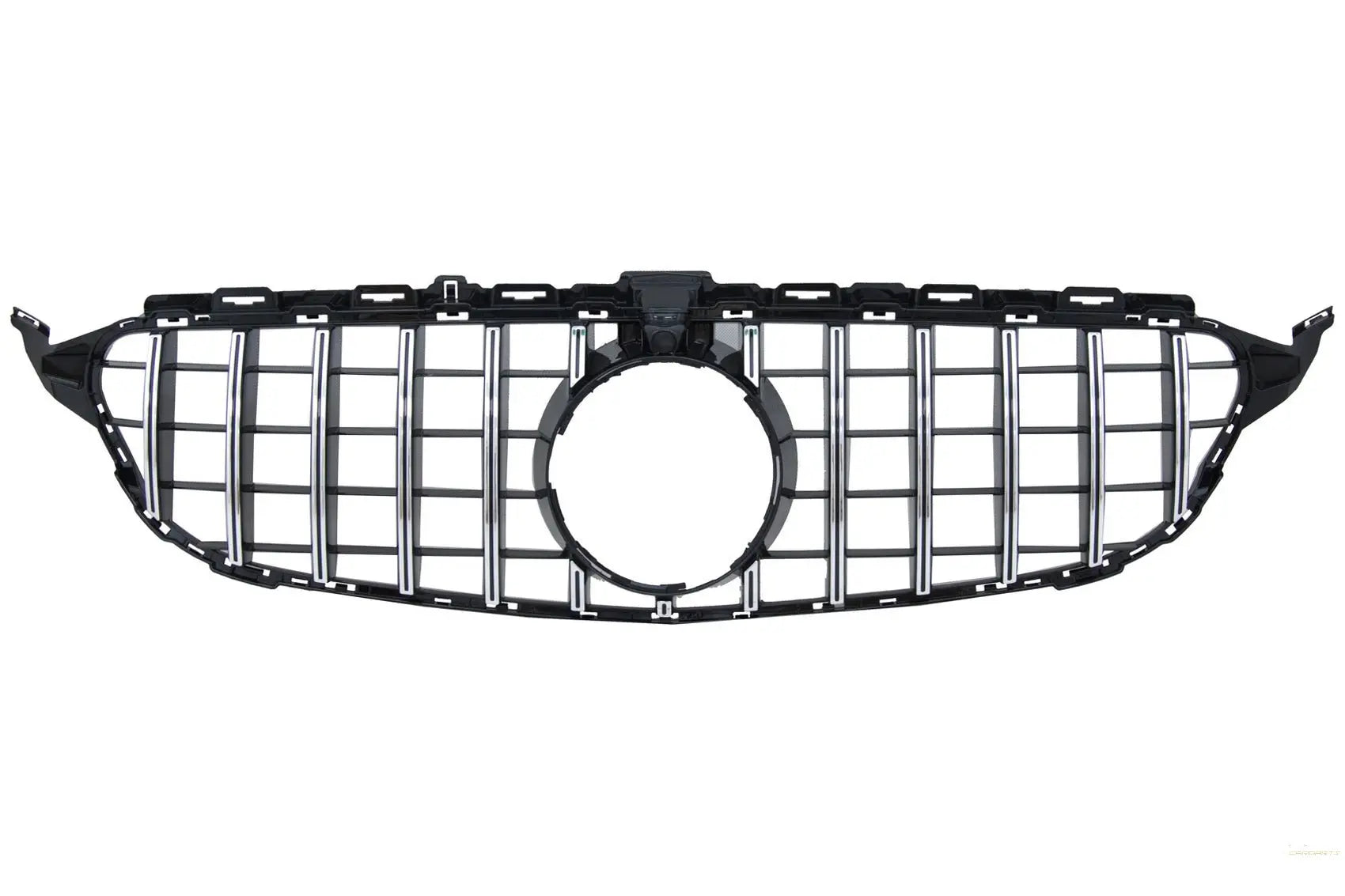 Kühlergrill Passend Für Mercedes C-Klasse W205 S205 C205 (2014-2018) GT-R Panamericana Design Schwarz Chrom Mit/Ohne 360 Kamera KITT Specials